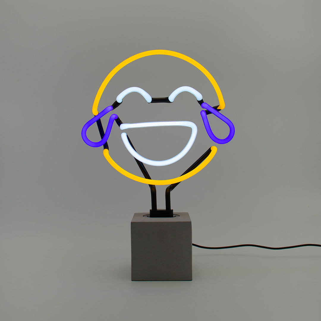 Panneau néon 'Laugh Emoji' (Rire)