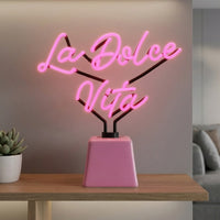 La Dolce Vita Pink: Ceramic Base Glass Neon