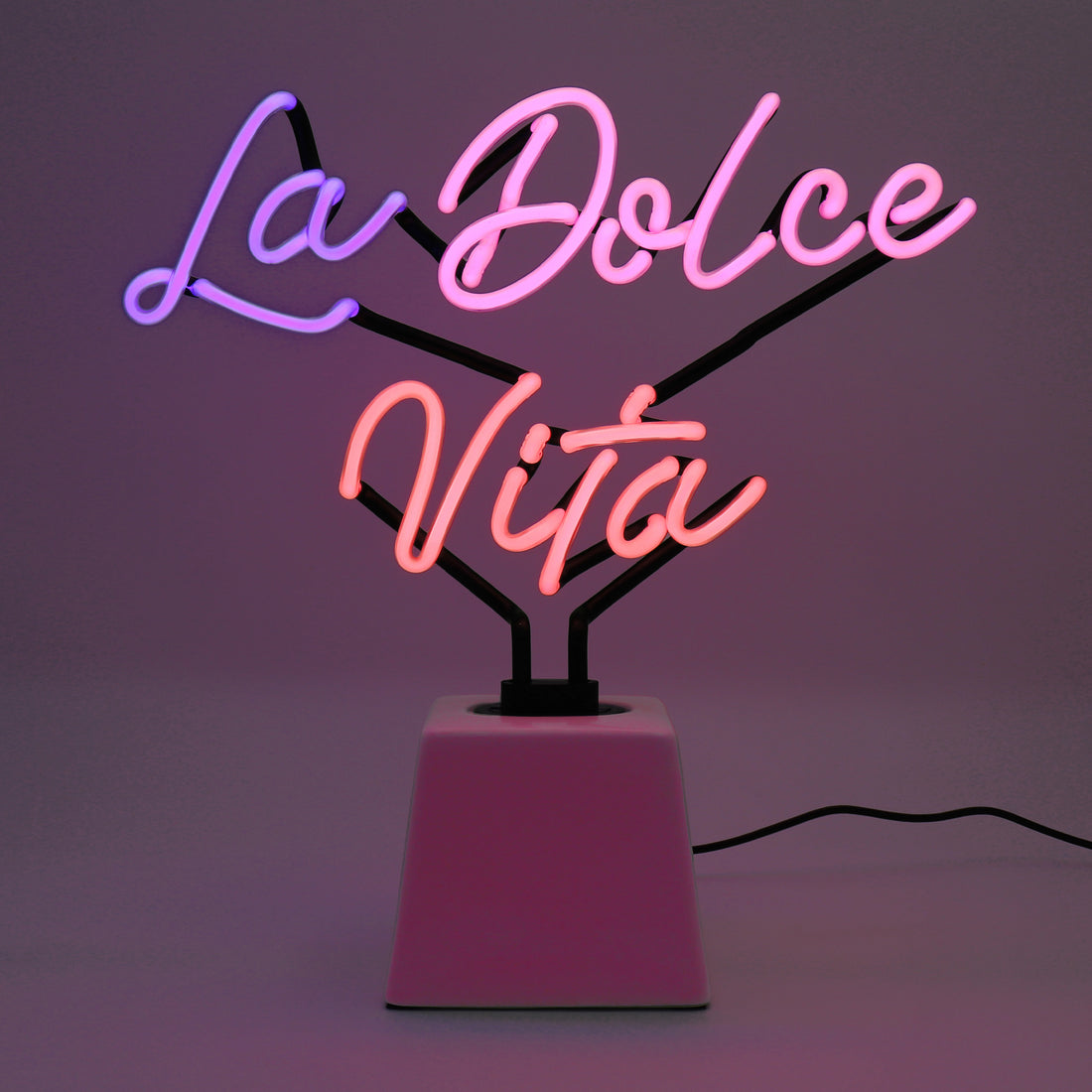 La Dolce Vita: Ceramic Base Glass Neon