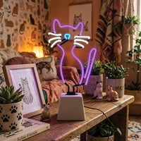 Cat: Ceramic Base Glass Neon