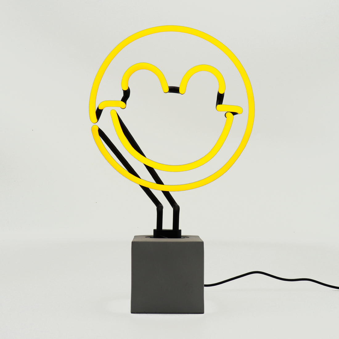 Happy: SW Smiley Concrete Base Glass Neon