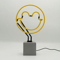 Happy: SW Smiley Concrete Base Glass Neon