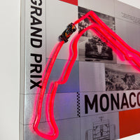 Race Track  Monaco: LED Neon Silver Canvas