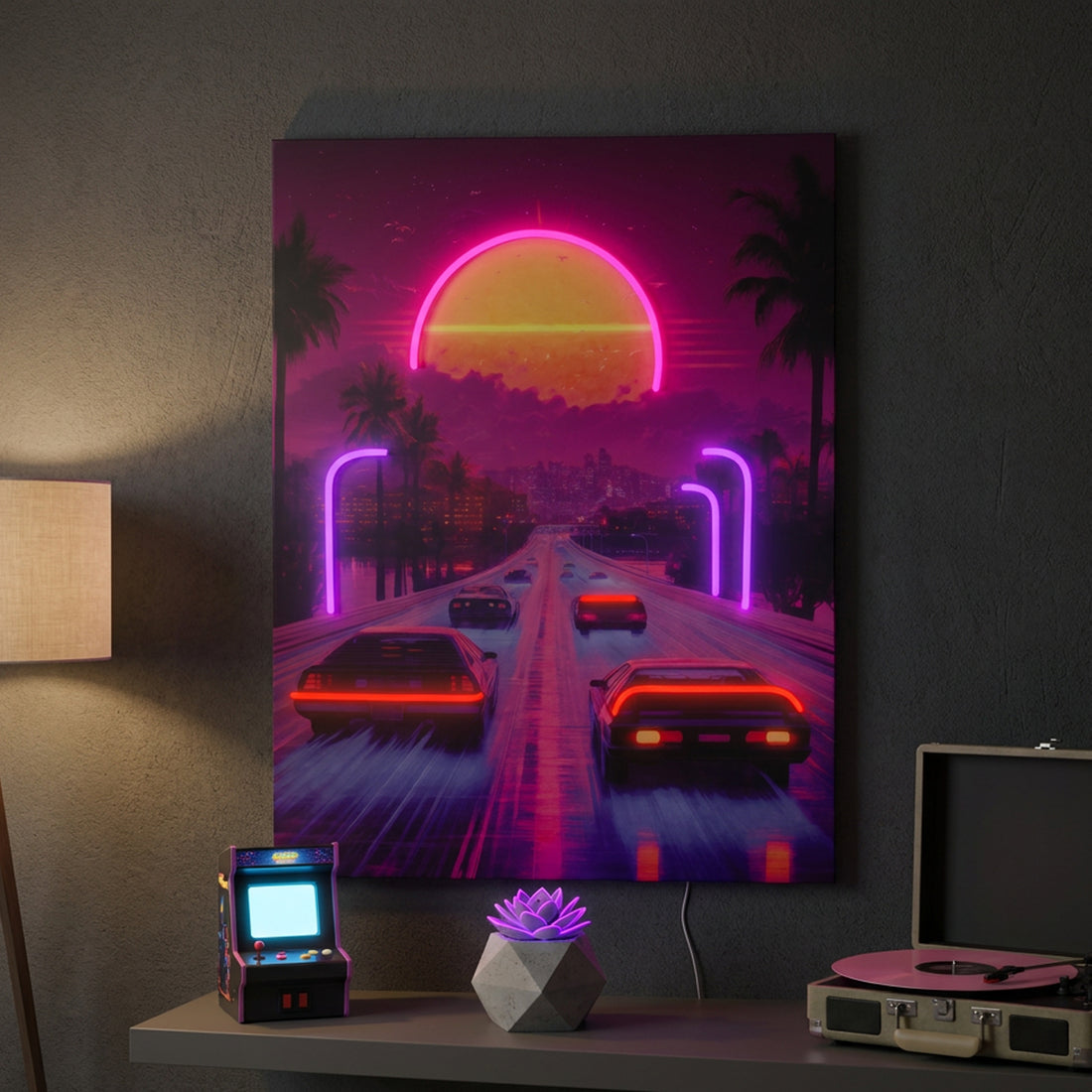 Neon Drive: LED Neon Canvas