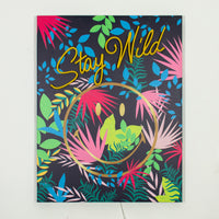 Stay Wild Dark: The Original Smiley LED Neon Canvas