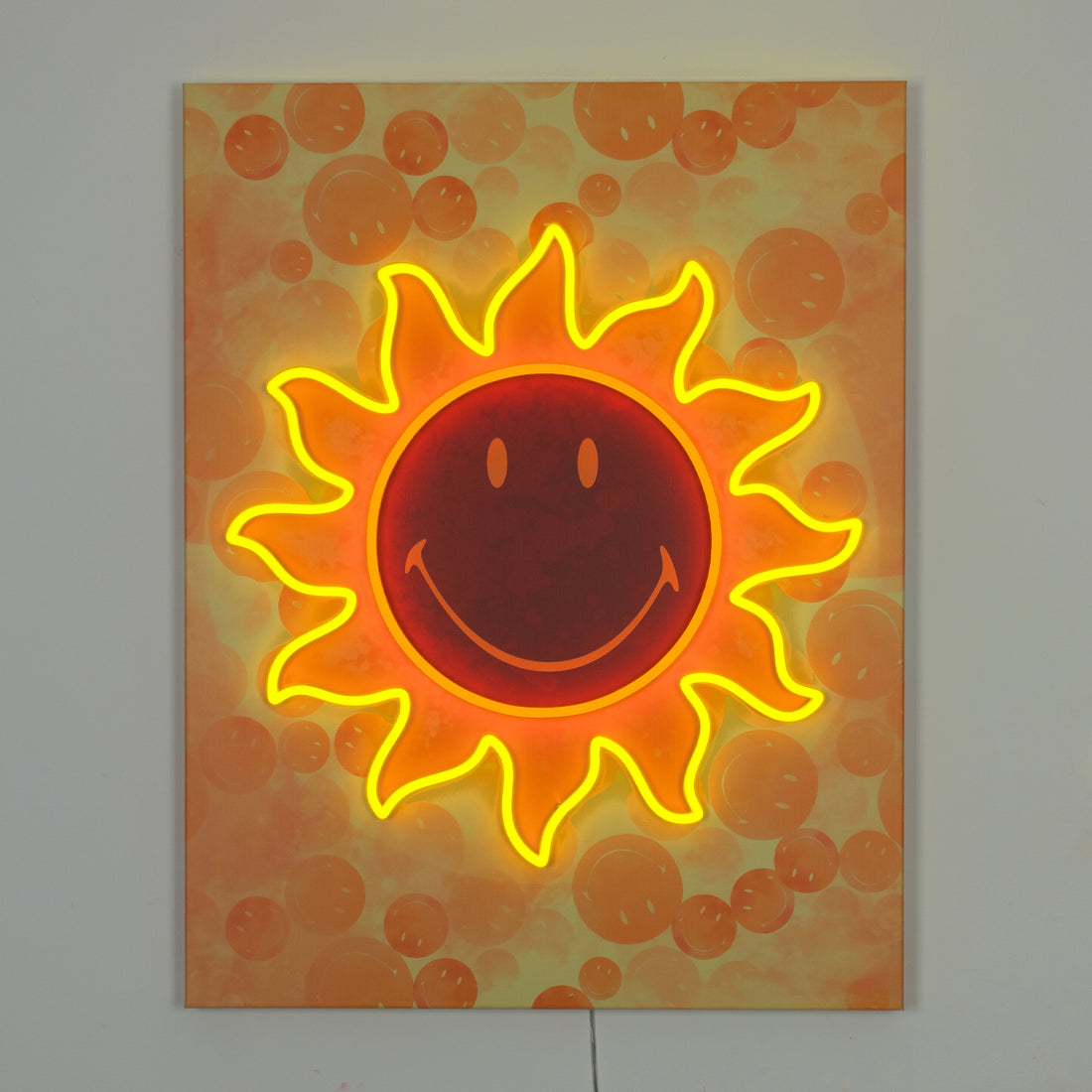 Sun: The Original Smiley LED Neon Canvas