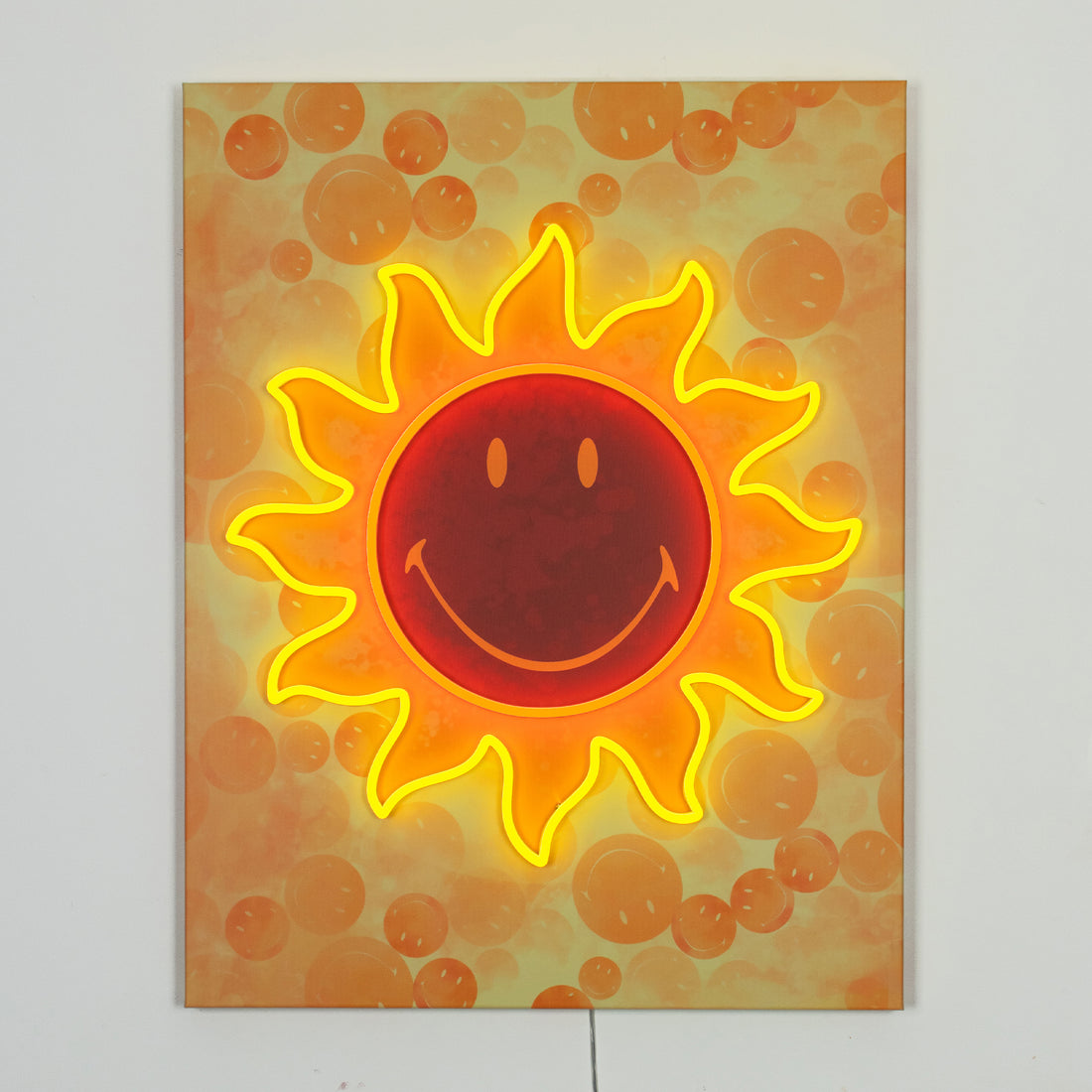 Sun: The Original Smiley LED Neon Canvas