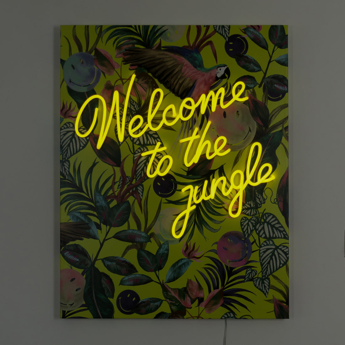 Welcome to the jungle Green: The Original Smiley LED Neon Canvas