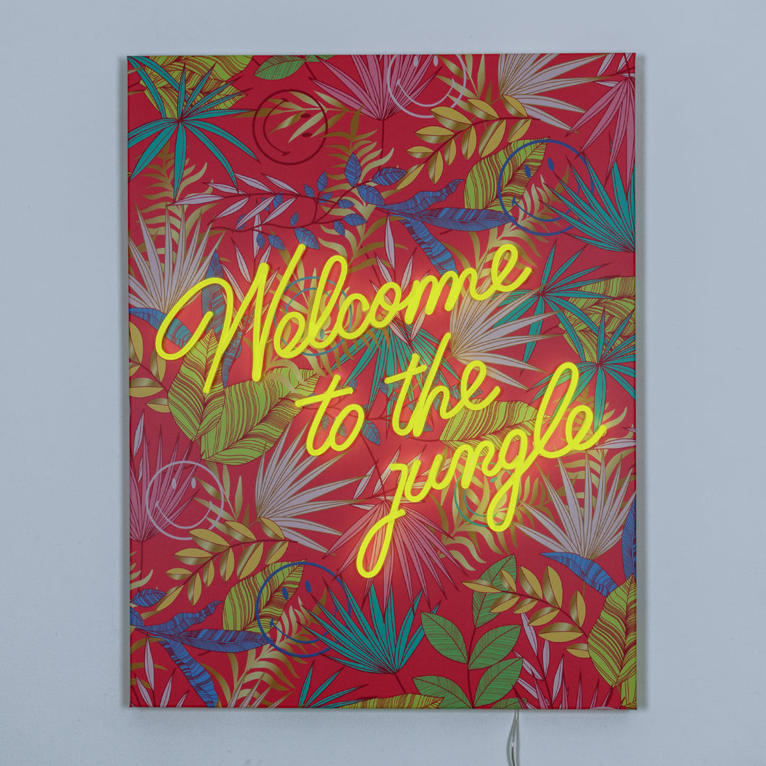 Welcome to the jungle Pink: The Original Smiley LED Neon Canvas