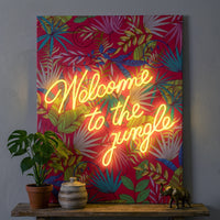 Welcome to the jungle Pink: The Original Smiley LED Neon Canvas