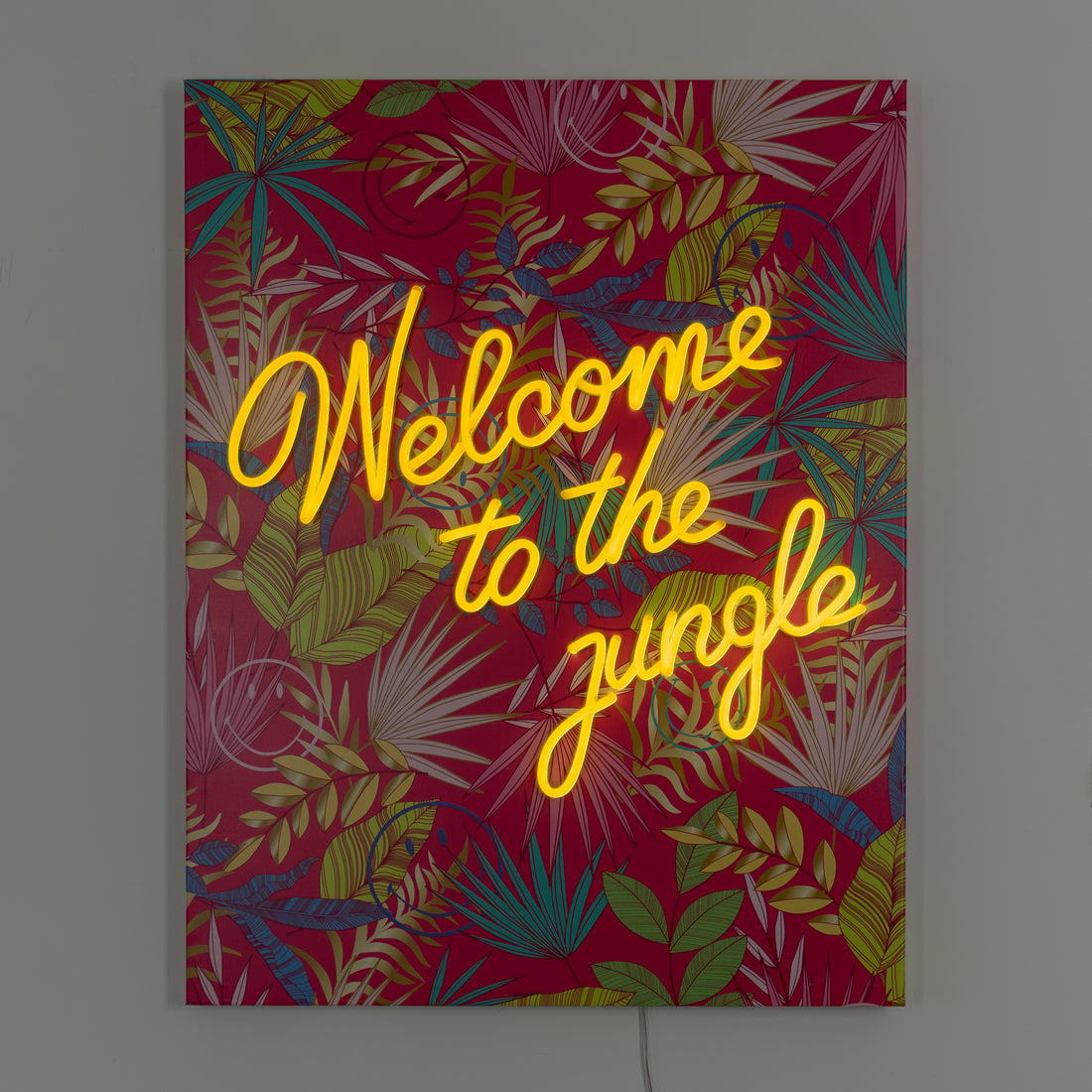 Welcome to the jungle Pink: The Original Smiley LED Neon Canvas