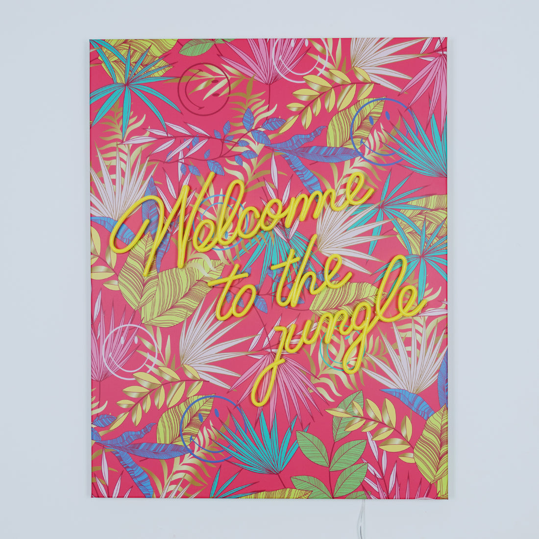 Welcome to the jungle Pink: The Original Smiley LED Neon Canvas