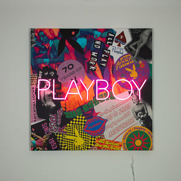 Playboy X Locomocean Collage Wandkunst (LED Neon) (Vorbestellung)