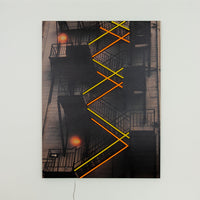 Scala di New York - Pittura murale (LED Neon)