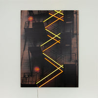 Scala di New York - Pittura murale (LED Neon)