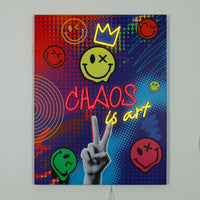 Chaos is Art:  S.W.Smiley LED Neon Canvas