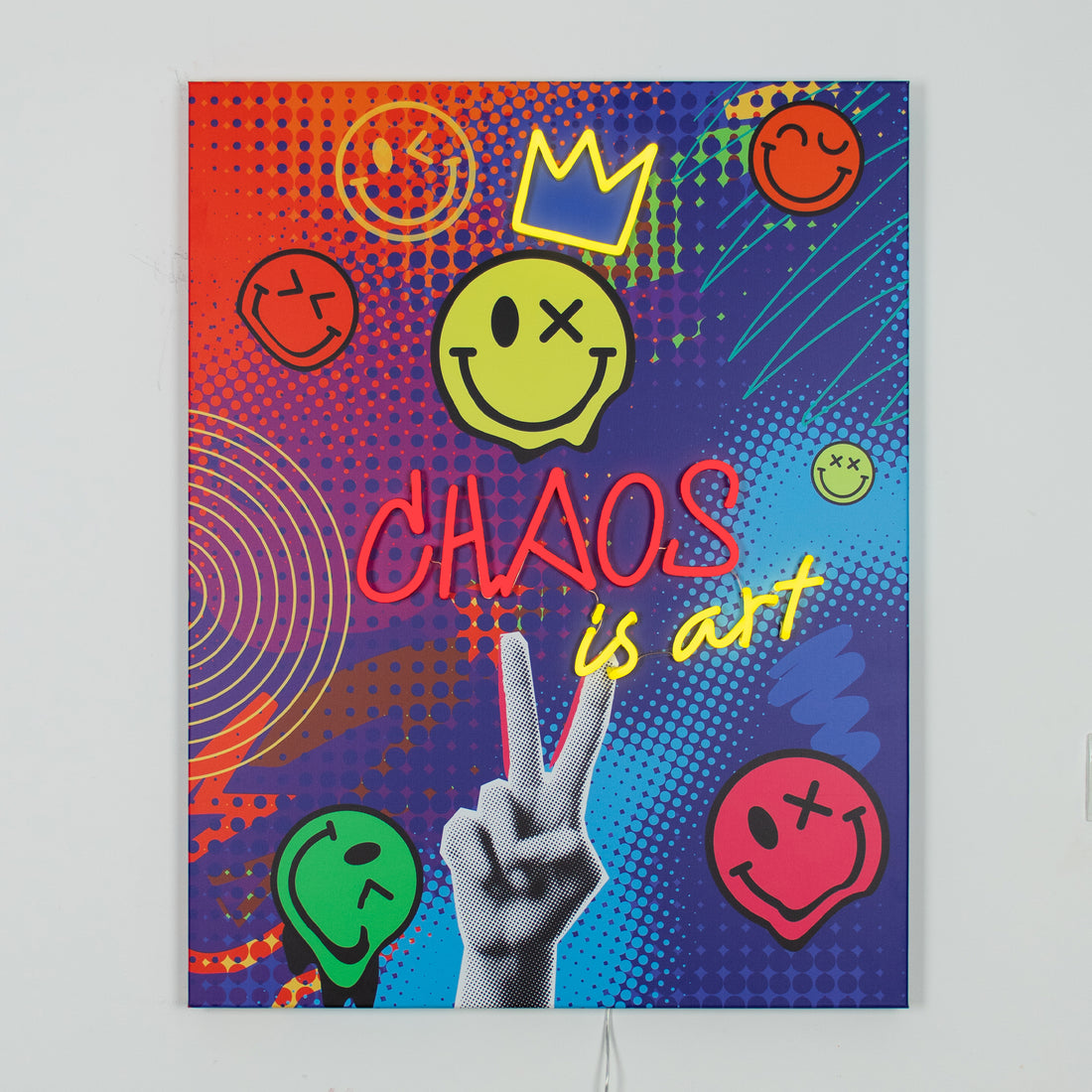 Chaos is Art:  S.W.Smiley LED Neon Canvas