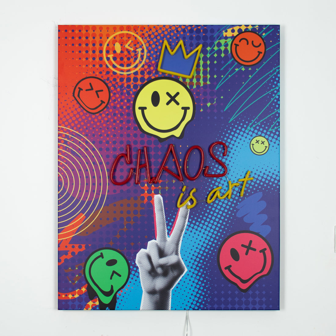 Chaos is Art:  S.W.Smiley LED Neon Canvas