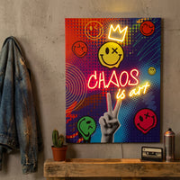 Chaos is Art:  S.W.Smiley LED Neon Canvas