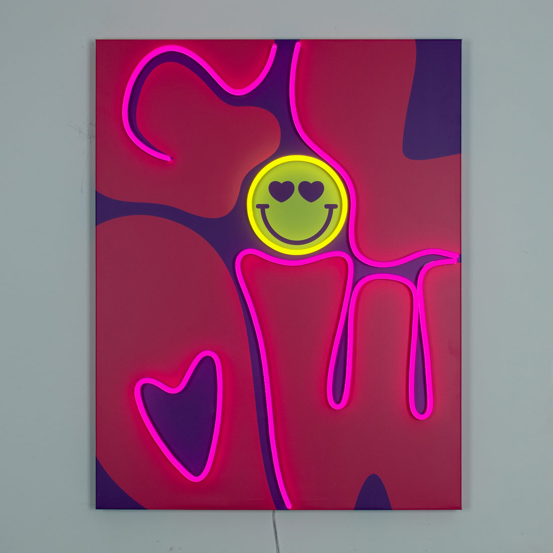 Glow: S.W.Smiley LED Neon Canvas
