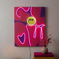 Glow: S.W.Smiley LED Neon Canvas