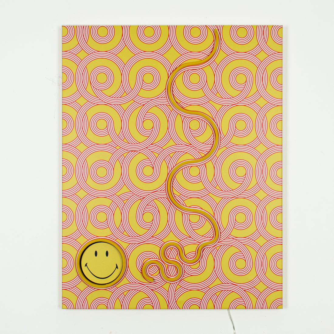 Tangled Smile: The Original Smiley LED Neon Canvas