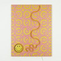 Tangled Smile: The Original Smiley LED Neon Canvas