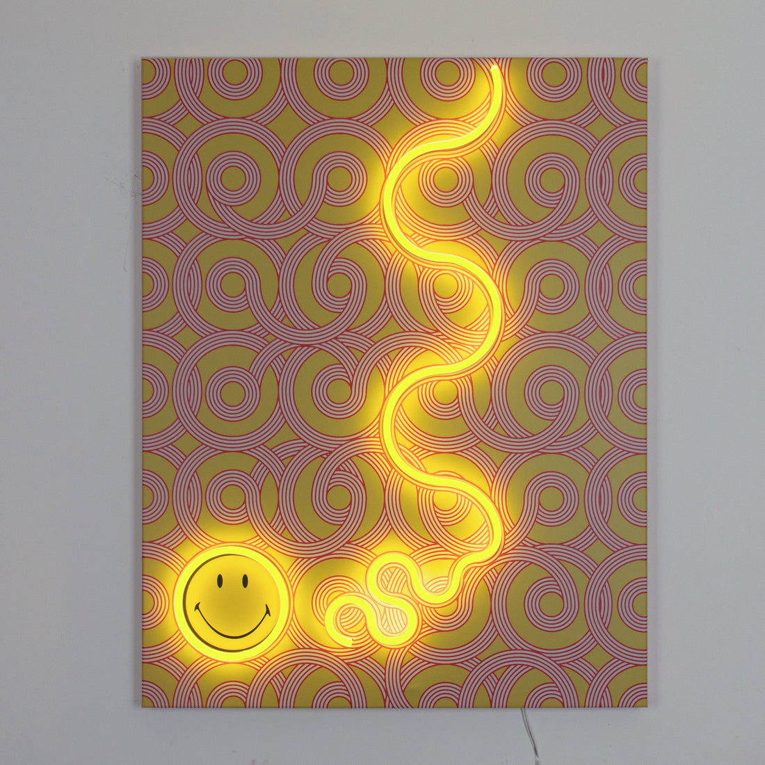 Tangled Smile: The Original Smiley LED Neon Canvas