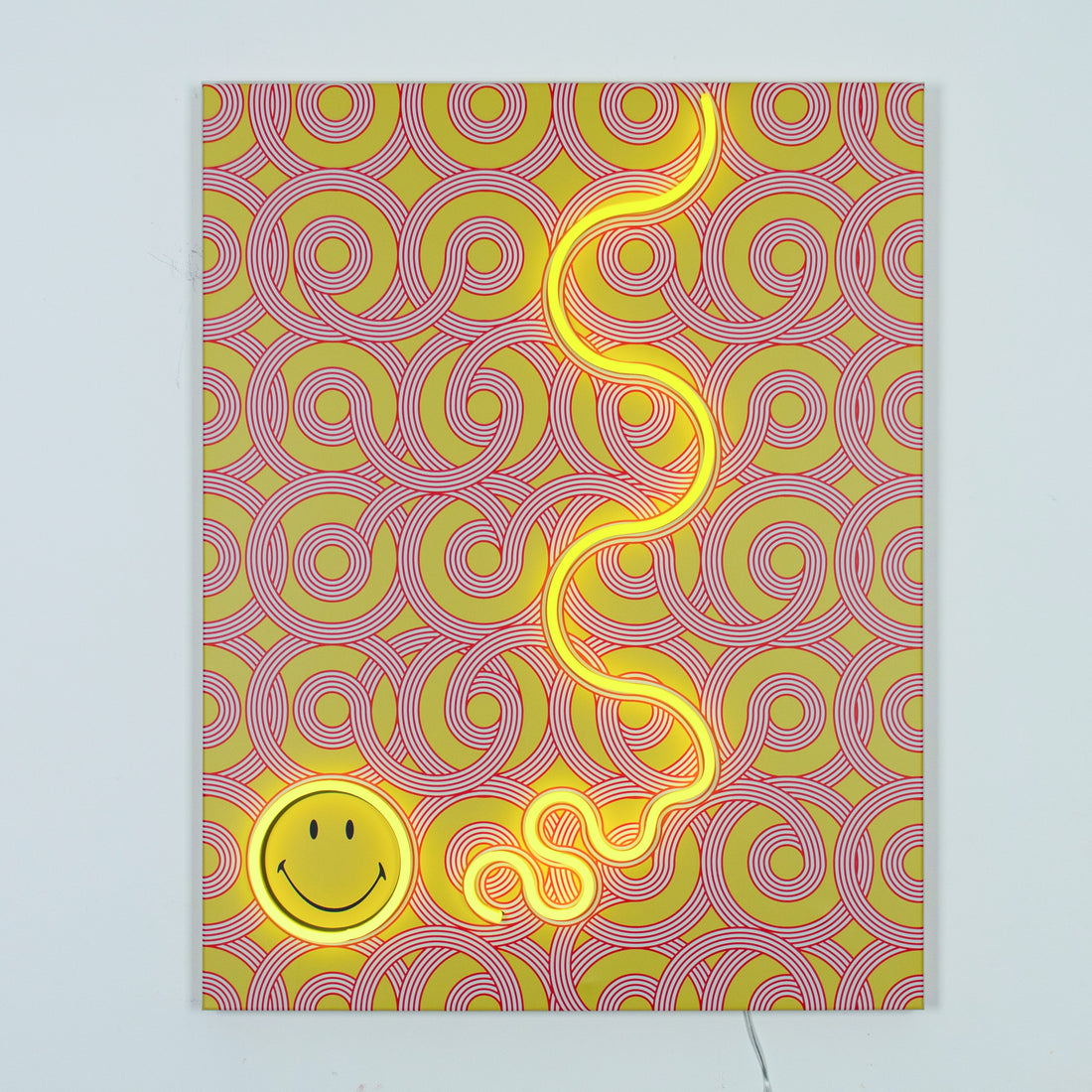 Tangled Smile: The Original Smiley LED Neon Canvas