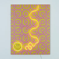 Tangled Smile: The Original Smiley LED Neon Canvas