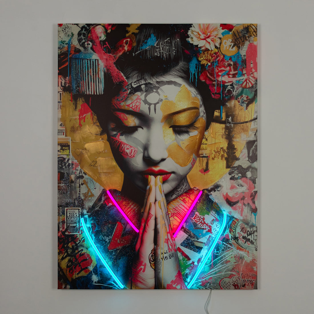 Geisha: LED Neon Canvas