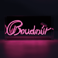 Enseigne néon en verre 'Boudoir