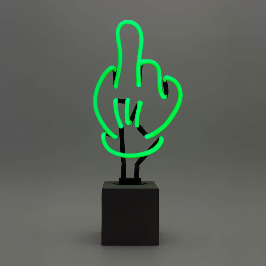 Neon 'Middle Finger' Sign