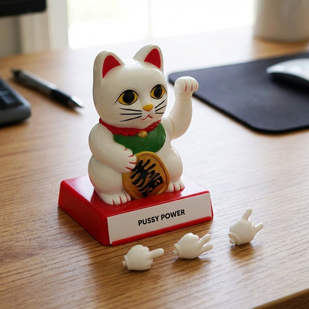 Cattitude - Lucky Cat with Interchangeable Hands