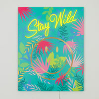 Stay Wild Light: The Original Smiley LED Neon Canvas