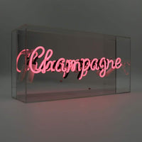 Insegna al neon in vetro 'Champagne