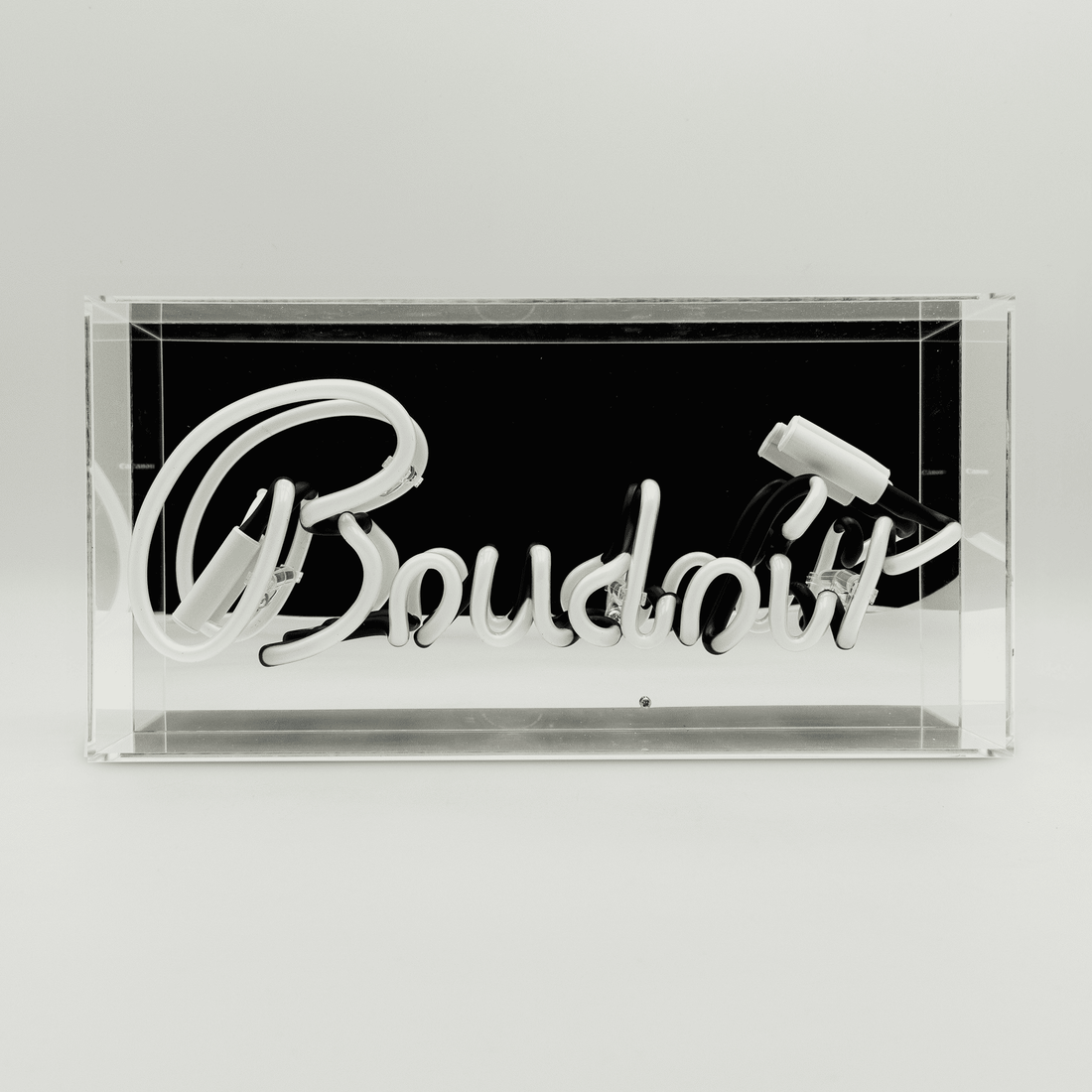 Enseigne néon en verre 'Boudoir