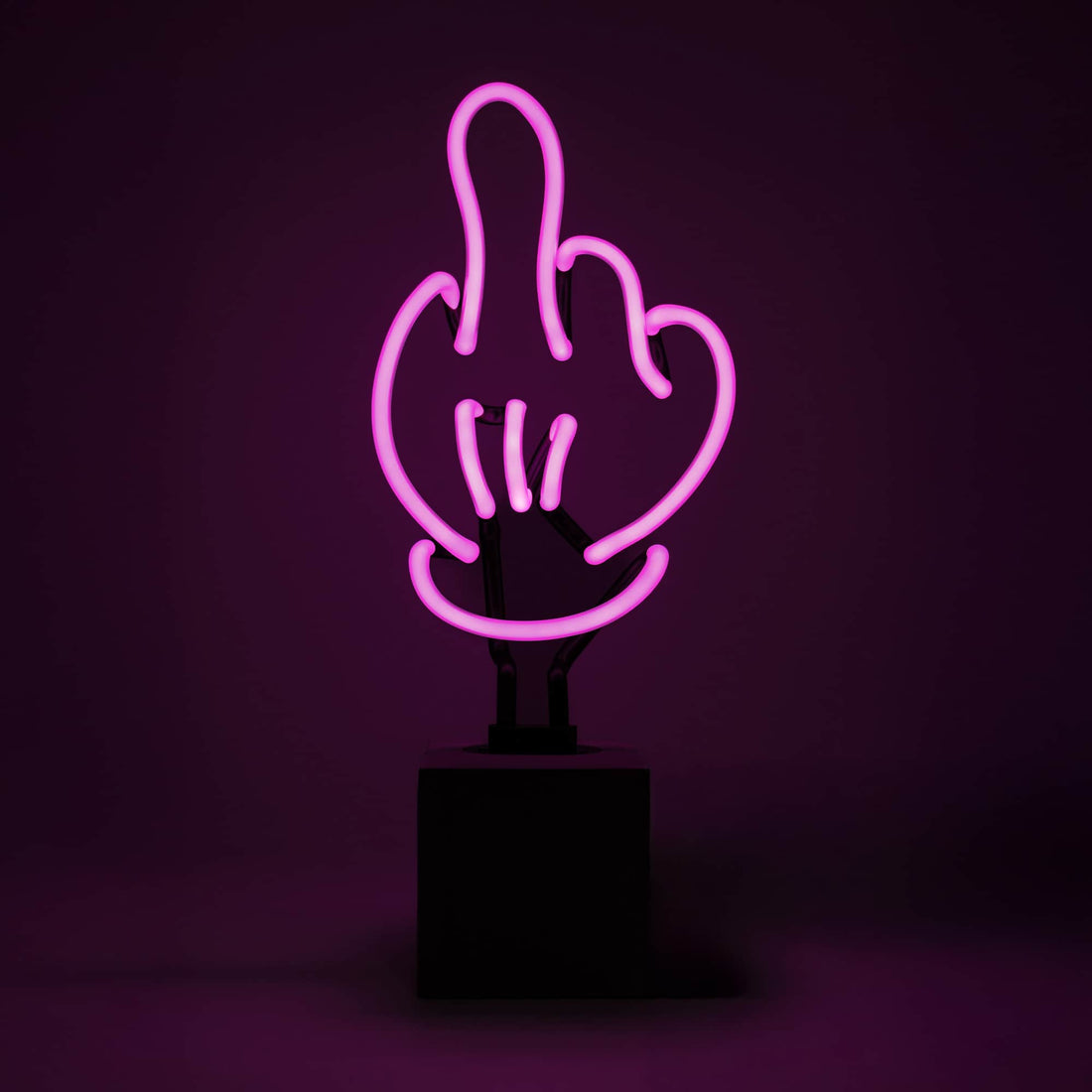 Neon 'Middle Finger' Sign