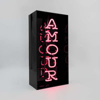 Insegna al neon in vetro 'Amour' - Acrilico nero
