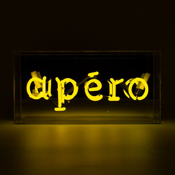 Insegna al neon in vetro 'Apéro