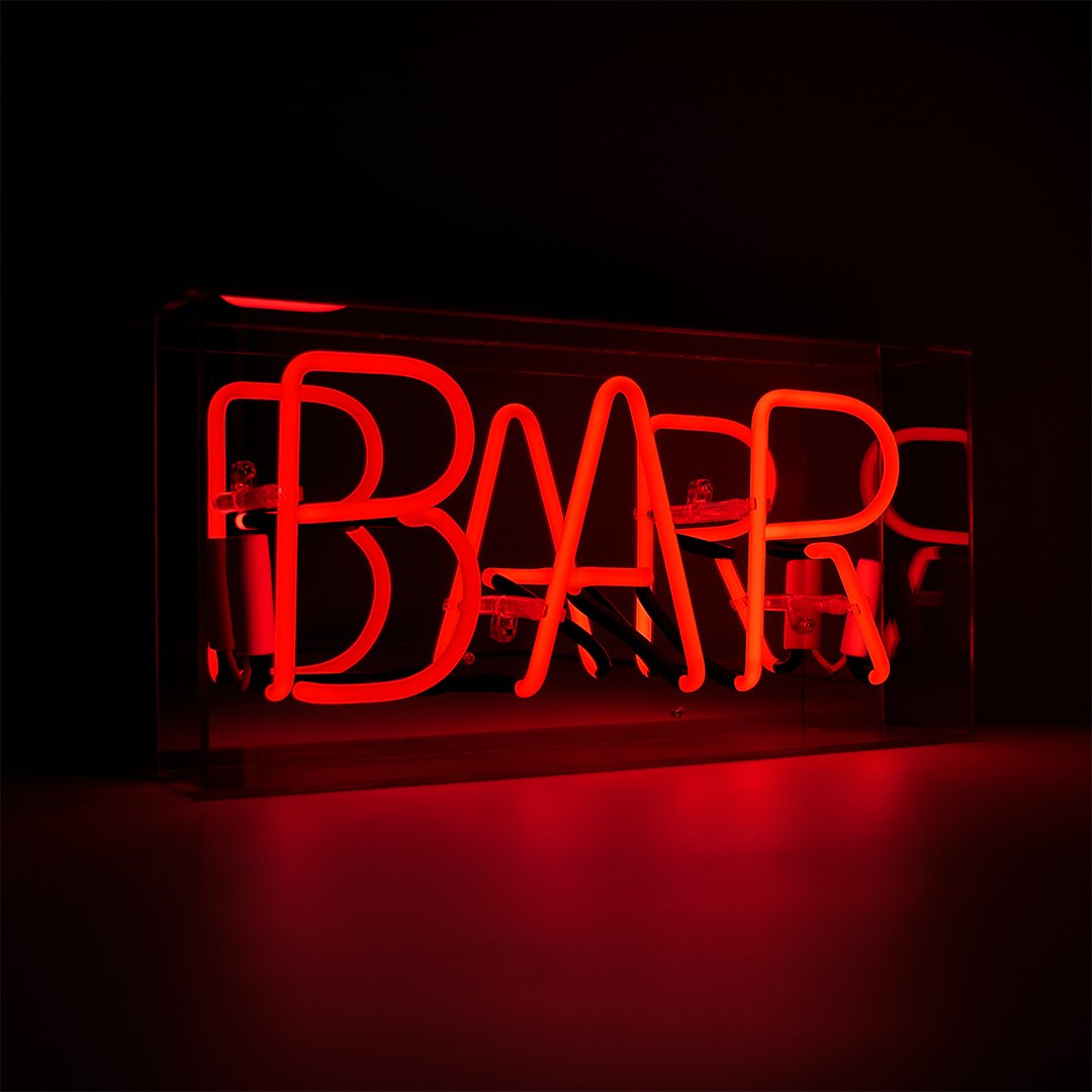 'Bar' Acrylic Box Neon Light - Locomocean