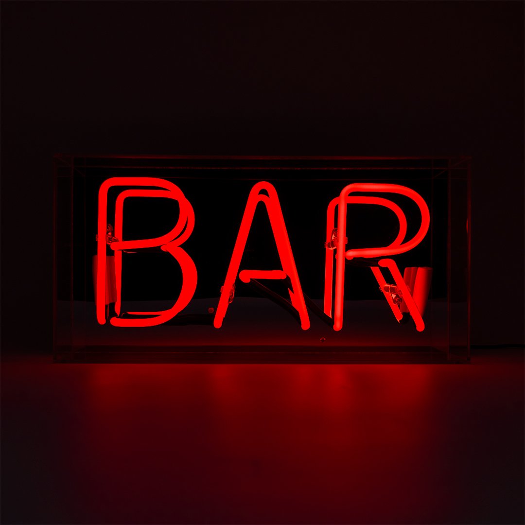'Bar' Acrylic Box Neon Light - Locomocean
