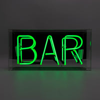 Insegna al neon in vetro 'Bar' - VERDE