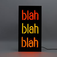 Insegna al neon in vetro 'Blah Blah Blah' - Acrilico nero