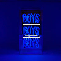 Cartel de neón de cristal 'Boys Boys Boys