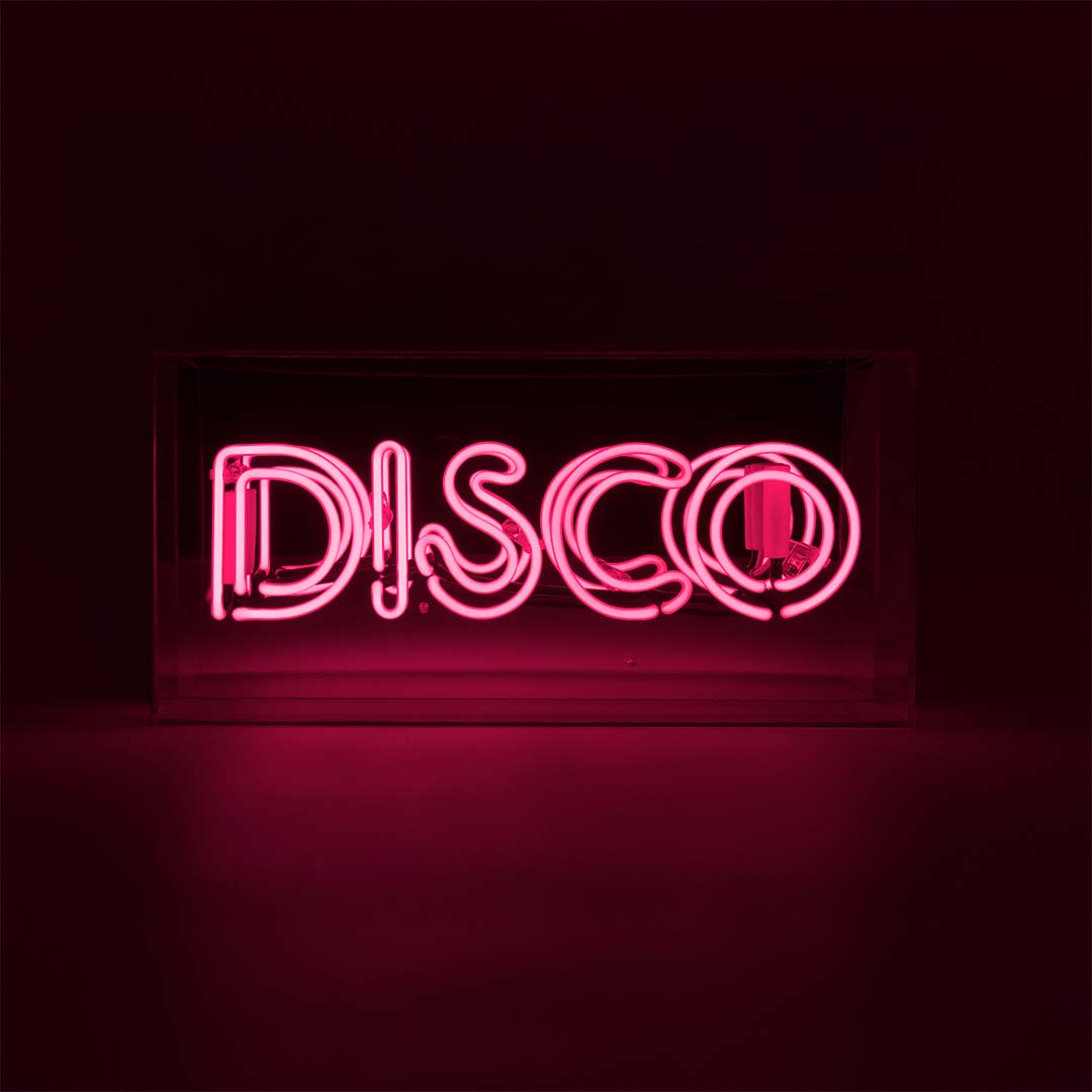 Disco' Glass Neon Sign - Rosa