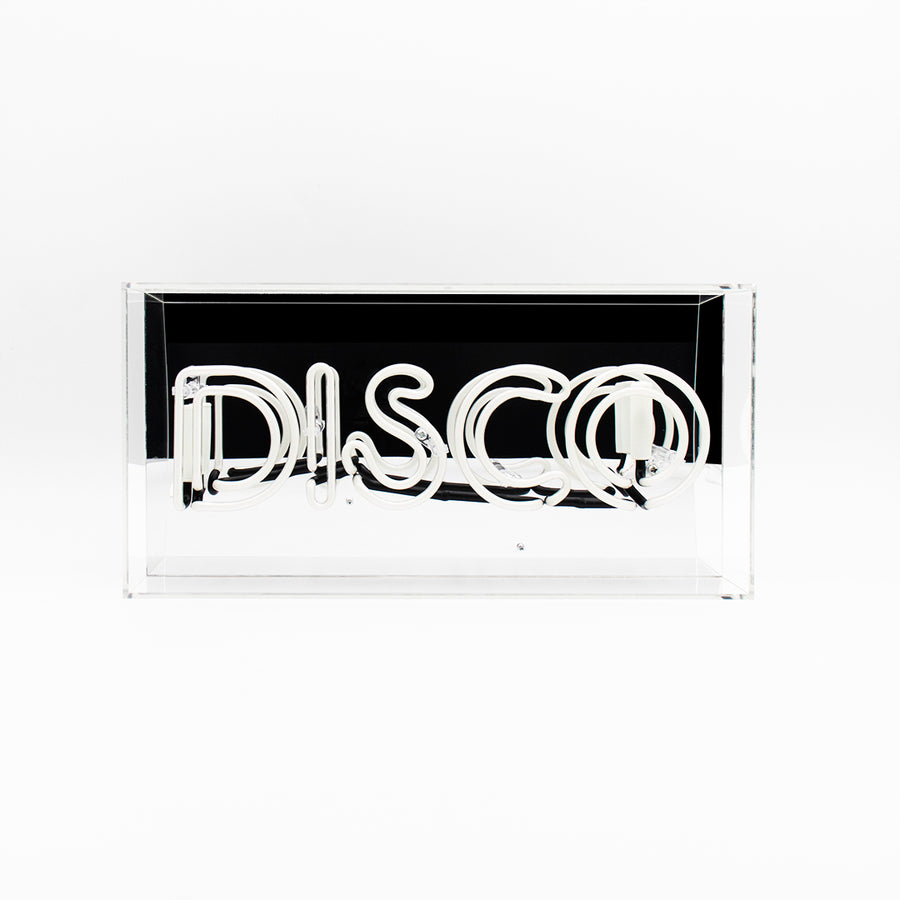 Disco' Glass Neon Sign - Pink