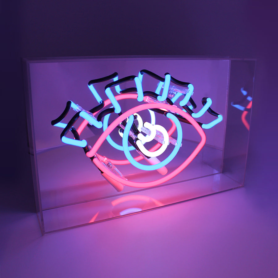 EYE" Glas-Neonschild