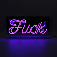 'Fuck' Glass Neon Sign