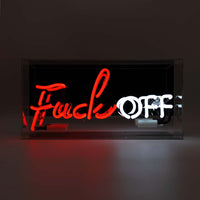 'Fuck Off' Glass Neon Sign